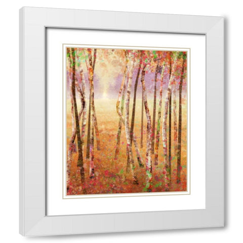 Golden Meadows 1 White Modern Wood Framed Art Print with Double Matting by Roko, Ken