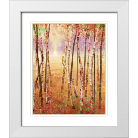 Golden Meadows 1 White Modern Wood Framed Art Print with Double Matting by Roko, Ken