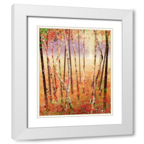 Golden Meadows 2 White Modern Wood Framed Art Print with Double Matting by Roko, Ken