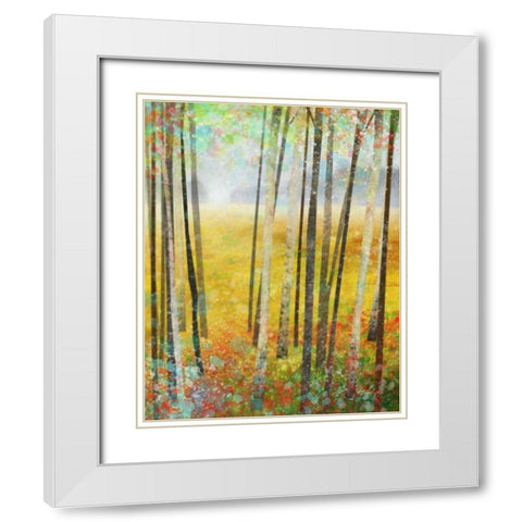 Autumn Meadows 2 White Modern Wood Framed Art Print with Double Matting by Roko, Ken