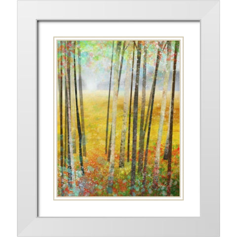 Autumn Meadows 2 White Modern Wood Framed Art Print with Double Matting by Roko, Ken