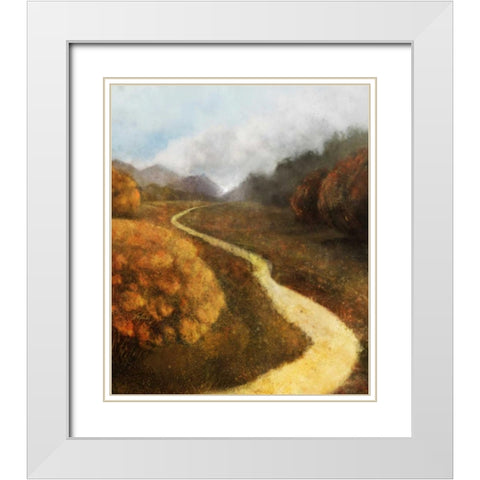 Dream Path 1 White Modern Wood Framed Art Print with Double Matting by Roko, Ken