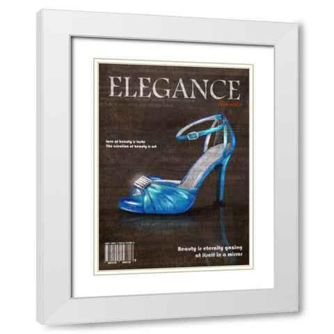 Haute Shoe 2 White Modern Wood Framed Art Print with Double Matting by Roko, Ken