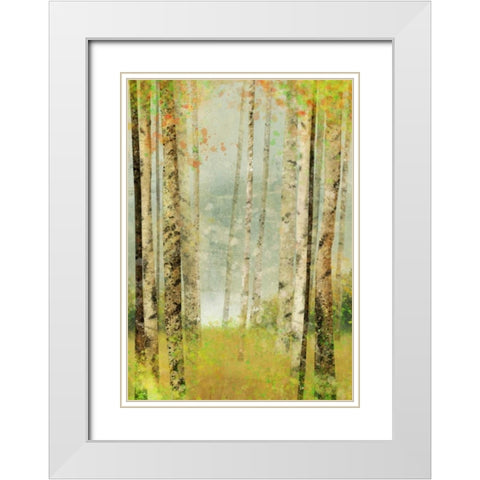 Yellow Birch 2 White Modern Wood Framed Art Print with Double Matting by Roko, Ken