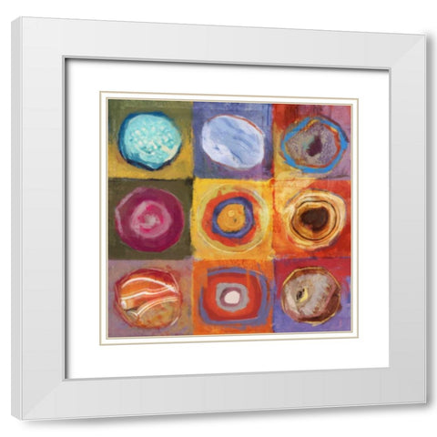 Side By Side 2 White Modern Wood Framed Art Print with Double Matting by Roko, Ken