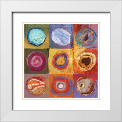 Side By Side 2 White Modern Wood Framed Art Print with Double Matting by Roko, Ken