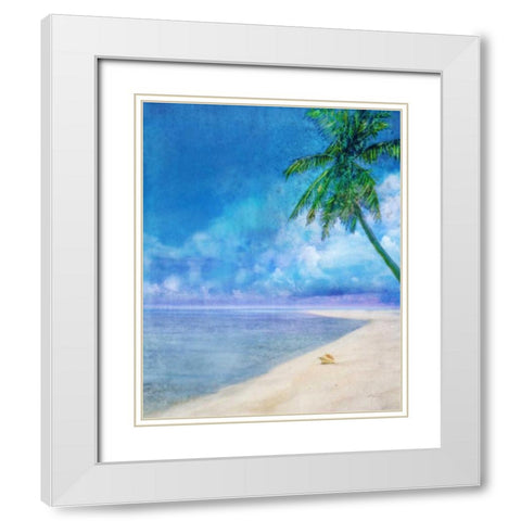 Palm Beach and Shell White Modern Wood Framed Art Print with Double Matting by Roko, Ken