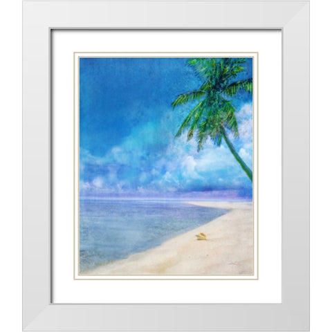 Palm Beach and Shell White Modern Wood Framed Art Print with Double Matting by Roko, Ken