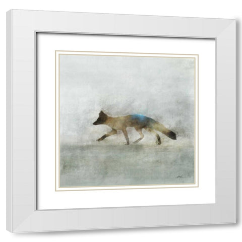 Fox Hunt 2 White Modern Wood Framed Art Print with Double Matting by Roko, Ken
