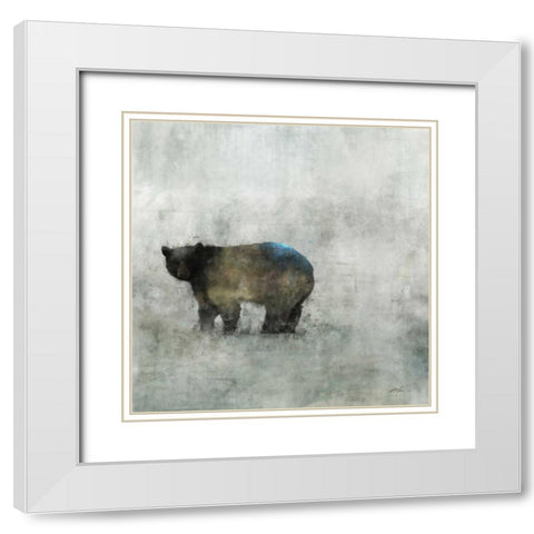 Friendly Bear 2 White Modern Wood Framed Art Print with Double Matting by Roko, Ken
