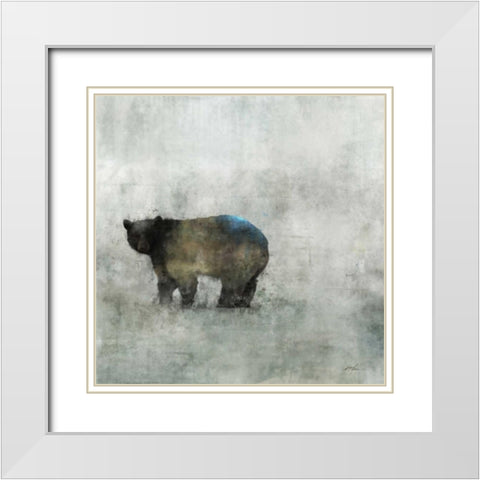 Friendly Bear 2 White Modern Wood Framed Art Print with Double Matting by Roko, Ken