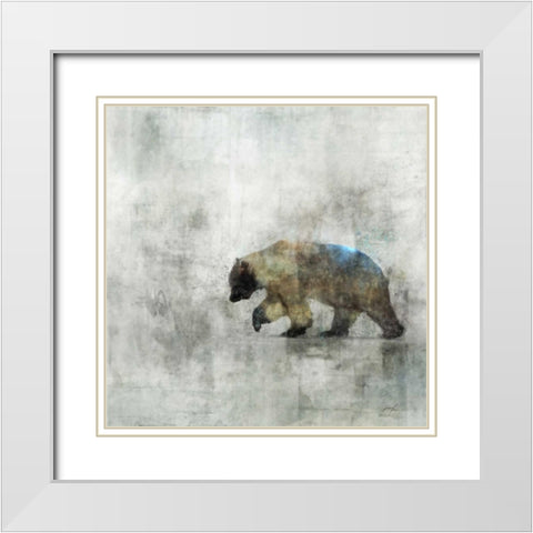 Bear Spring White Modern Wood Framed Art Print with Double Matting by Roko, Ken