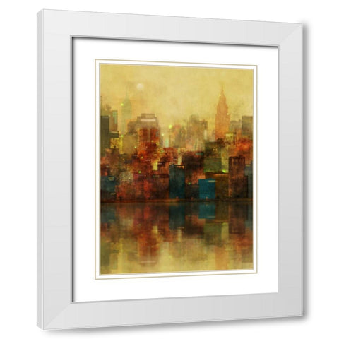 New York Sunshine White Modern Wood Framed Art Print with Double Matting by Roko, Ken