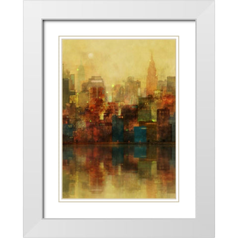 New York Sunshine White Modern Wood Framed Art Print with Double Matting by Roko, Ken
