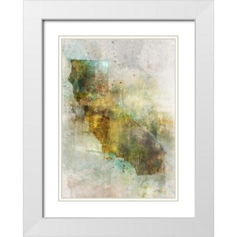 Earth Tones California White Modern Wood Framed Art Print with Double Matting by Roko, Ken