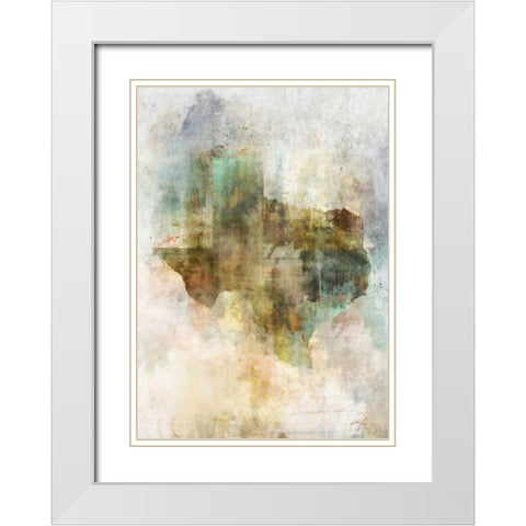 Earth Tones Texas White Modern Wood Framed Art Print with Double Matting by Roko, Ken