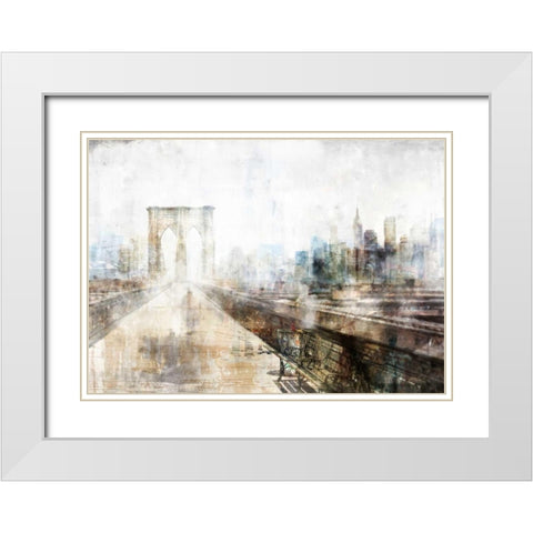 Brooklyn Impression White Modern Wood Framed Art Print with Double Matting by Roko, Ken