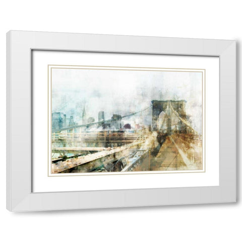 Bridge Impression White Modern Wood Framed Art Print with Double Matting by Roko, Ken