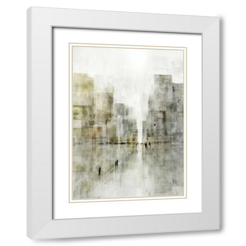 Urban Path White Modern Wood Framed Art Print with Double Matting by Roko, Ken