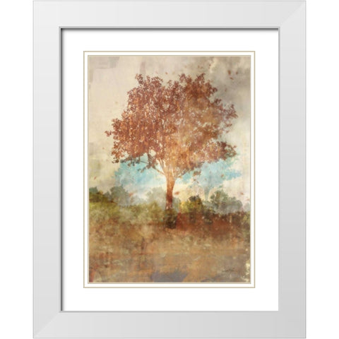 Sun Dappled Tree White Modern Wood Framed Art Print with Double Matting by Roko, Ken