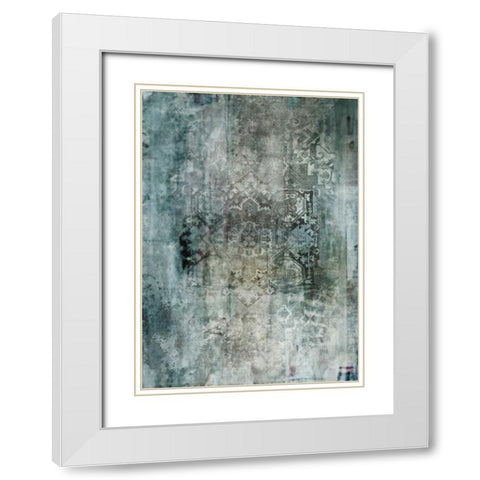 Worn and Faded White Modern Wood Framed Art Print with Double Matting by Roko, Ken