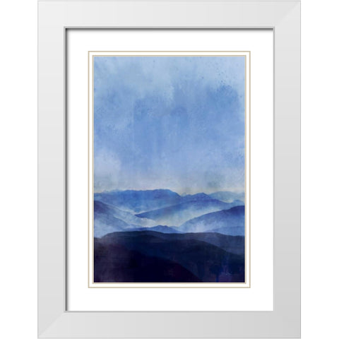 Indigo Range White Modern Wood Framed Art Print with Double Matting by Roko, Ken