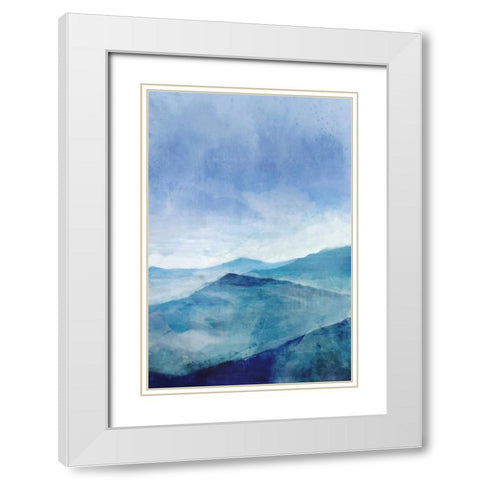 Blue Range White Modern Wood Framed Art Print with Double Matting by Roko, Ken