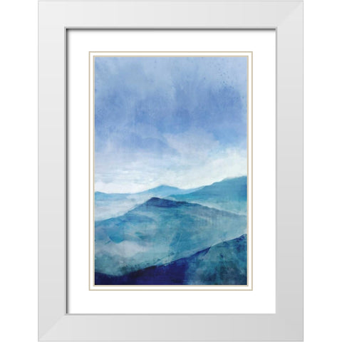Blue Range White Modern Wood Framed Art Print with Double Matting by Roko, Ken