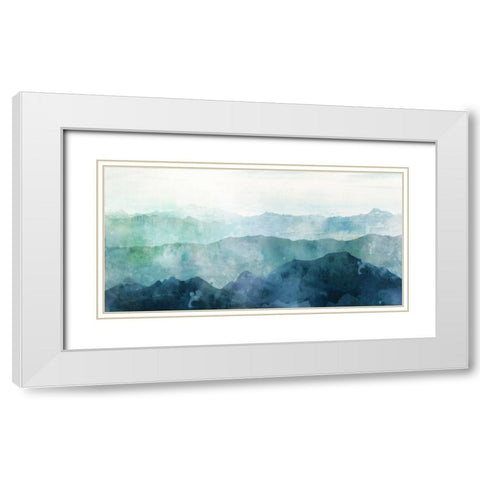 Blue Range White Modern Wood Framed Art Print with Double Matting by Roko, Ken