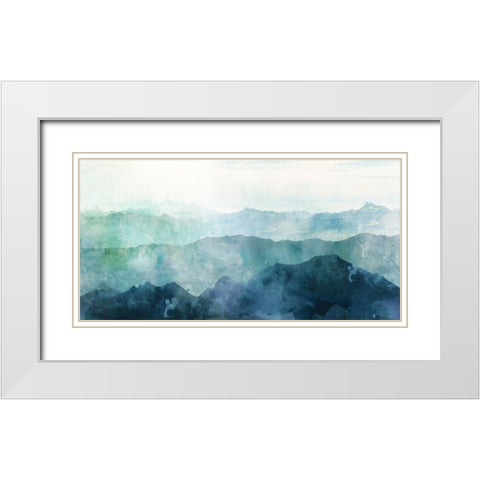 Blue Range White Modern Wood Framed Art Print with Double Matting by Roko, Ken