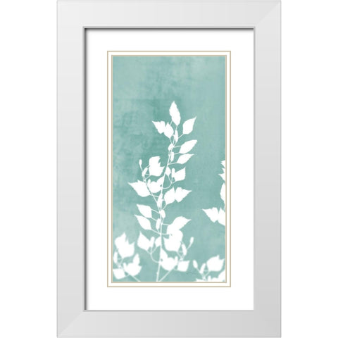 Sringtime Branch Panel 1 White Modern Wood Framed Art Print with Double Matting by Roko, Ken