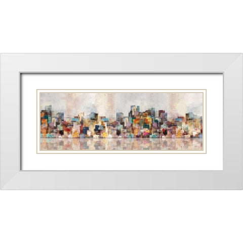 City Of Color White Modern Wood Framed Art Print with Double Matting by Roko, Ken
