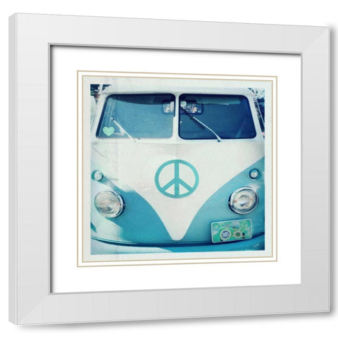 Sweet Ride Blue White Modern Wood Framed Art Print with Double Matting by Dvorak, Vicki