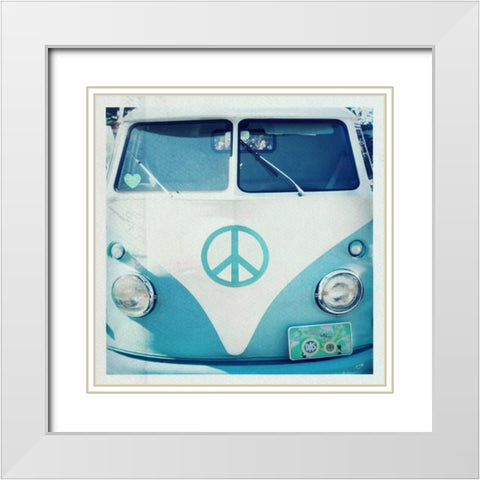 Sweet Ride Blue White Modern Wood Framed Art Print with Double Matting by Dvorak, Vicki