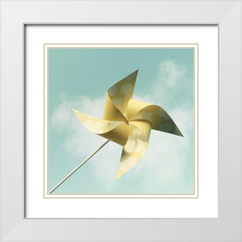 Lemon Twirl Blue Sky White Modern Wood Framed Art Print with Double Matting by Dvorak, Vicki