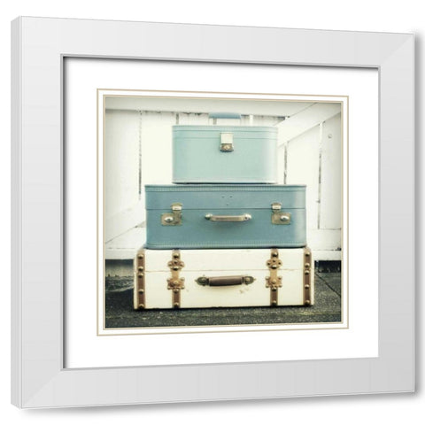 Journey In Blue White Modern Wood Framed Art Print with Double Matting by Dvorak, Vicki