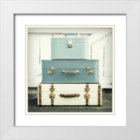 Journey In Blue White Modern Wood Framed Art Print with Double Matting by Dvorak, Vicki