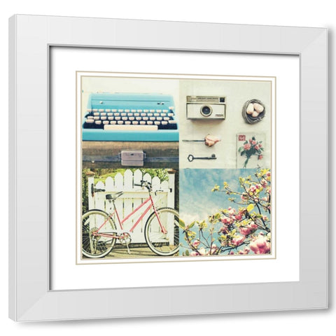 Summer Memories White Modern Wood Framed Art Print with Double Matting by Dvorak, Vicki