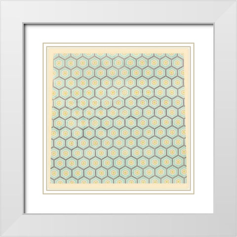 Dream Big Game Pieces Pattern White Modern Wood Framed Art Print with Double Matting by Dvorak, Vicki