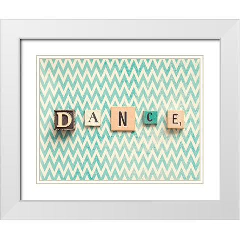 Dance White Modern Wood Framed Art Print with Double Matting by Dvorak, Vicki