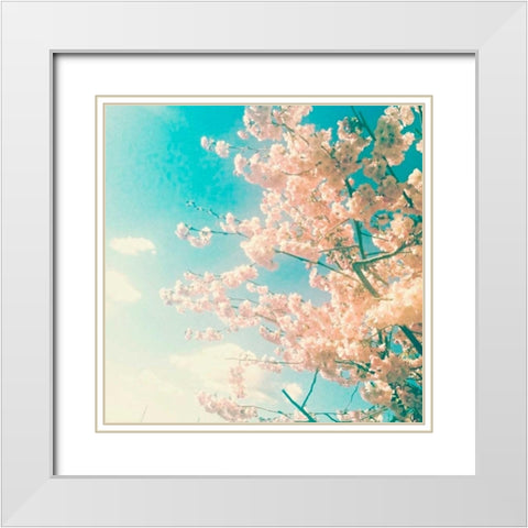 Polariod Pink 1 White Modern Wood Framed Art Print with Double Matting by Dvorak, Vicki