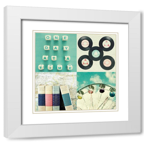 One Day 2 White Modern Wood Framed Art Print with Double Matting by Dvorak, Vicki