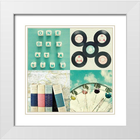One Day 2 White Modern Wood Framed Art Print with Double Matting by Dvorak, Vicki