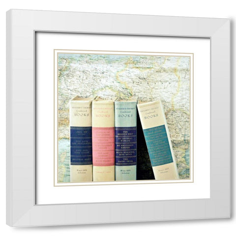 World Scholar White Modern Wood Framed Art Print with Double Matting by Dvorak, Vicki