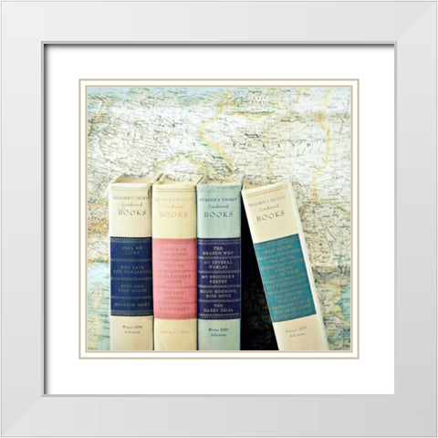 World Scholar White Modern Wood Framed Art Print with Double Matting by Dvorak, Vicki