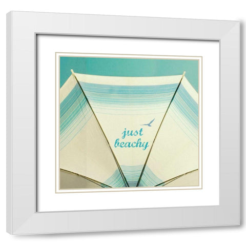 Just Beachy White Modern Wood Framed Art Print with Double Matting by Dvorak, Vicki