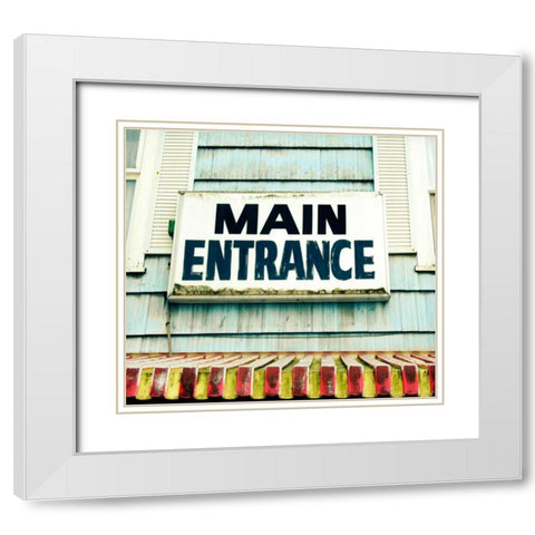 Main Entrance White Modern Wood Framed Art Print with Double Matting by Dvorak, Vicki
