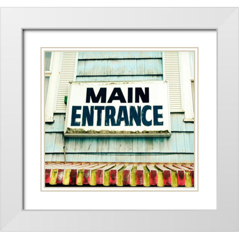 Main Entrance White Modern Wood Framed Art Print with Double Matting by Dvorak, Vicki