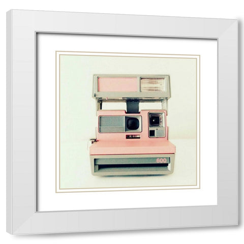 Pink Cam White Modern Wood Framed Art Print with Double Matting by Dvorak, Vicki
