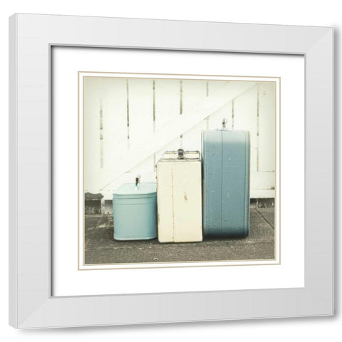 At the Gate White Modern Wood Framed Art Print with Double Matting by Dvorak, Vicki
